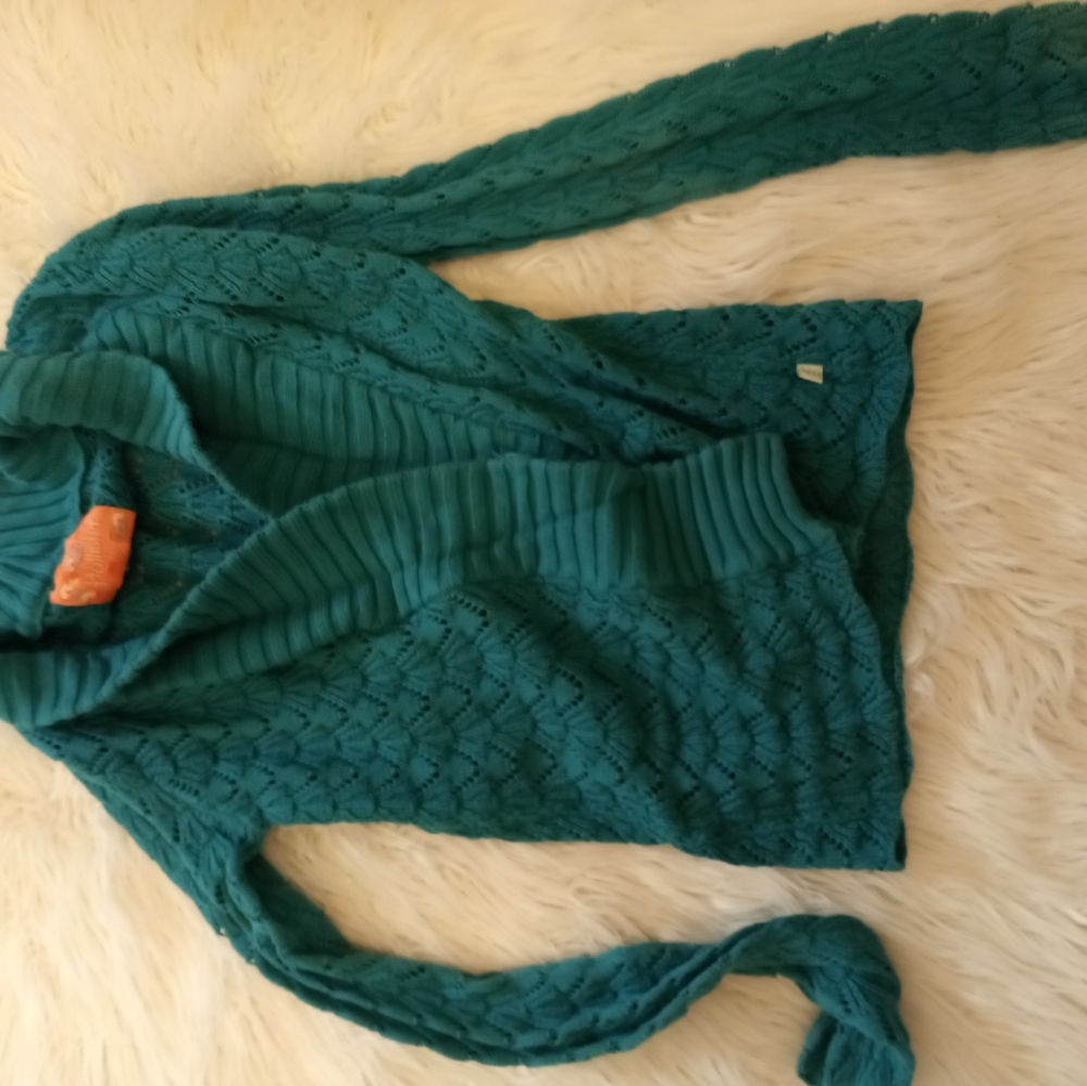 Blue knitted sweater